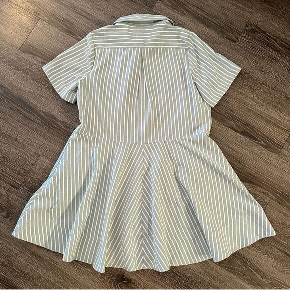 Tuckernuck Celadon Green Stripe Meryl Shirt Dress - Picture 7 of 8